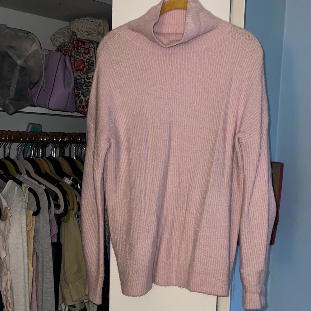 French Connection Soft Pink Turtleneck Sweater